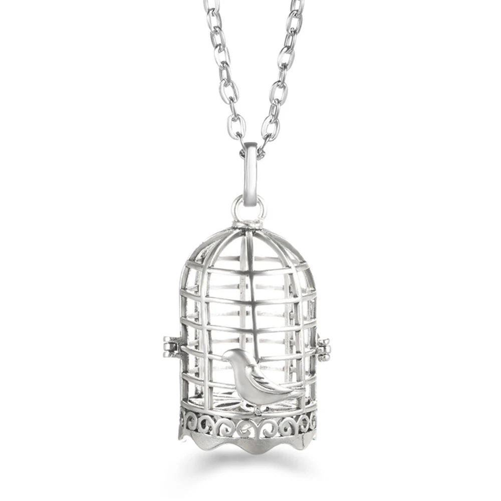 Wings of Grace™ Angel-Wing Diffuser Necklace — Sterling Silver