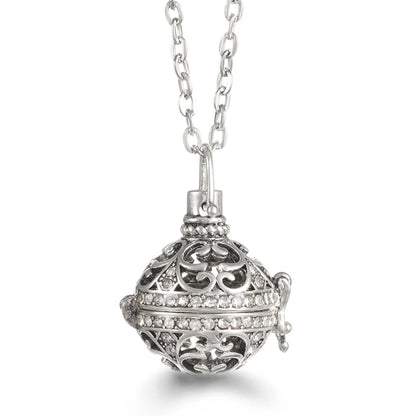 Wings of Grace™ Angel-Wing Diffuser Necklace — Sterling Silver