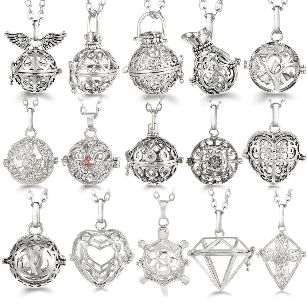 Wings of Grace™ Angel-Wing Diffuser Necklace — Sterling Silver