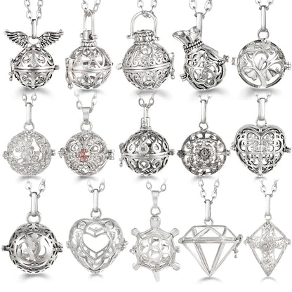 Wings of Grace™ Angel-Wing Diffuser Necklace — Sterling Silver