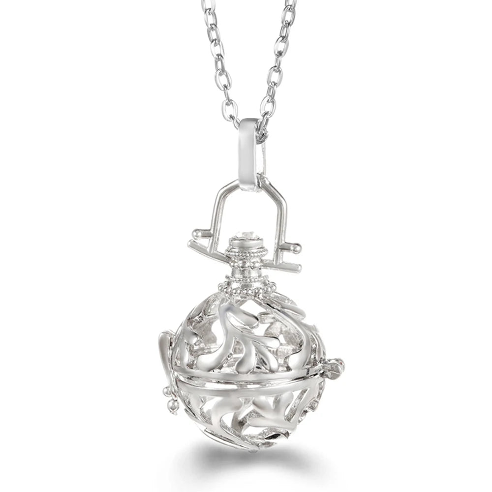 Wings of Grace™ Angel-Wing Diffuser Necklace — Sterling Silver