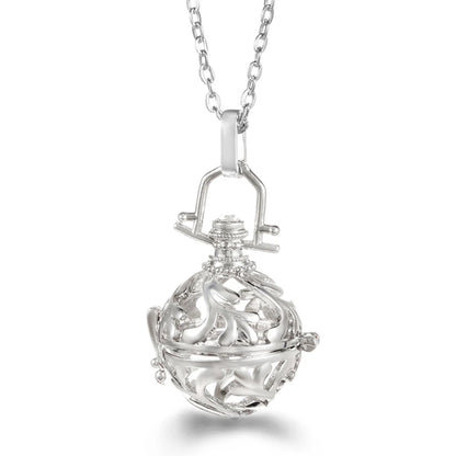 Wings of Grace™ Angel-Wing Diffuser Necklace — Sterling Silver