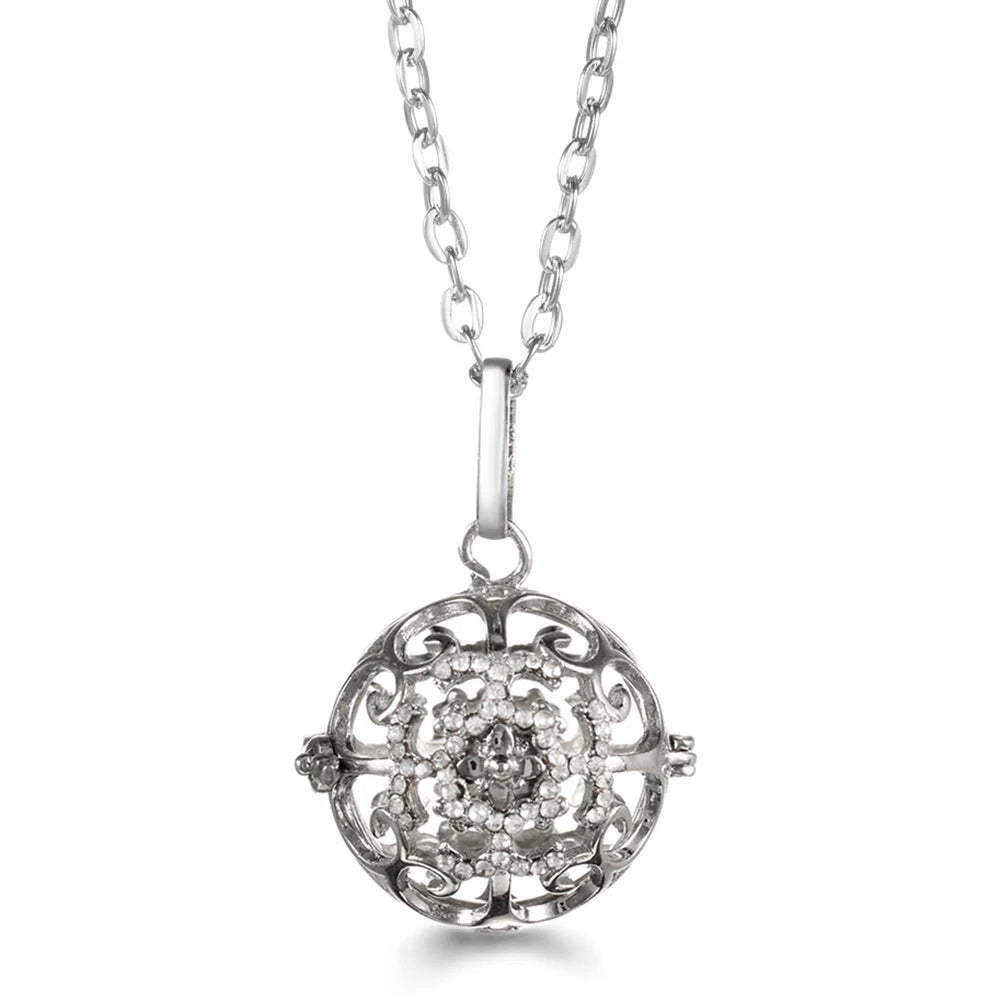 Wings of Grace™ Angel-Wing Diffuser Necklace — Sterling Silver