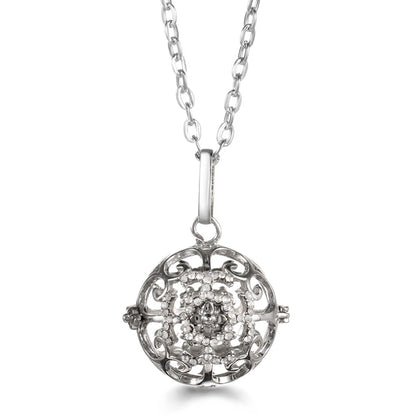 Wings of Grace™ Angel-Wing Diffuser Necklace — Sterling Silver